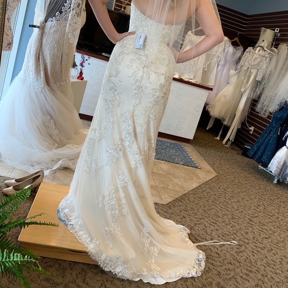 Modeca Alba Wedding Dress with Overskirt - Picture 8 of 8